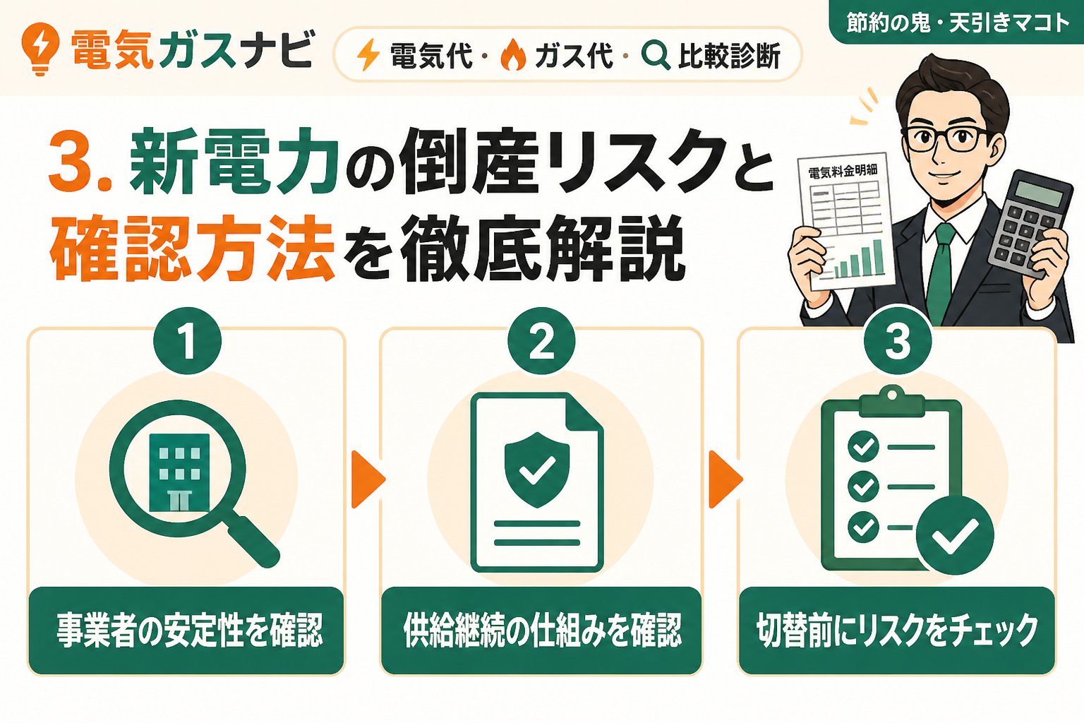 新電力 3. 新電力の倒産リスクと確認方法を徹底解説