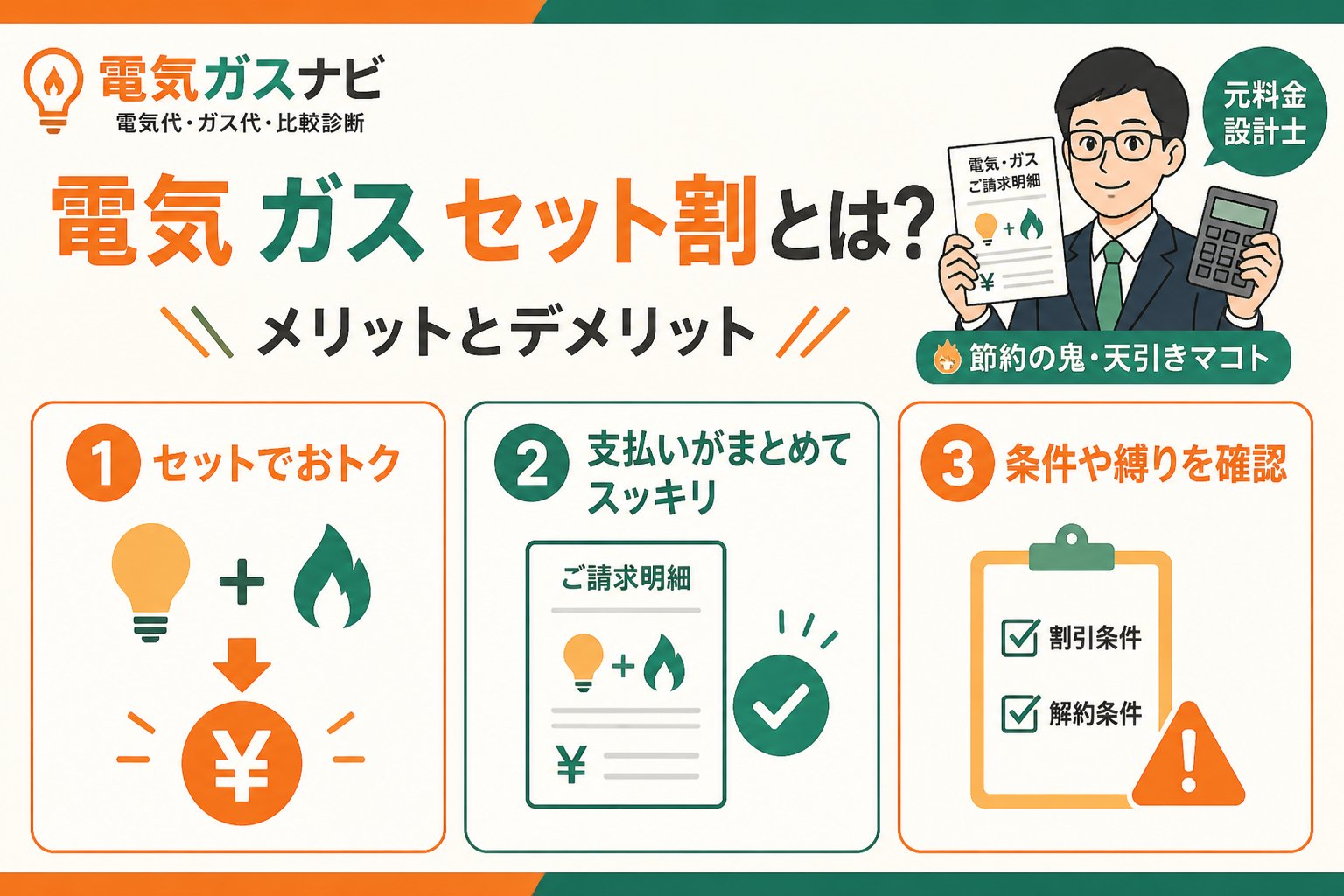 電力比較 電気 ガス セット割とは？メリットとデメリット