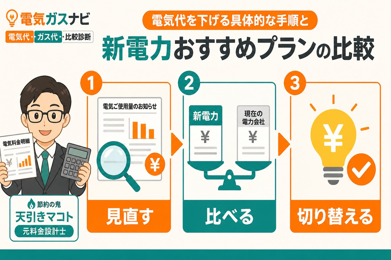 電力比較 電気代を下げる具体的な手順と新電力おすすめプランの比較