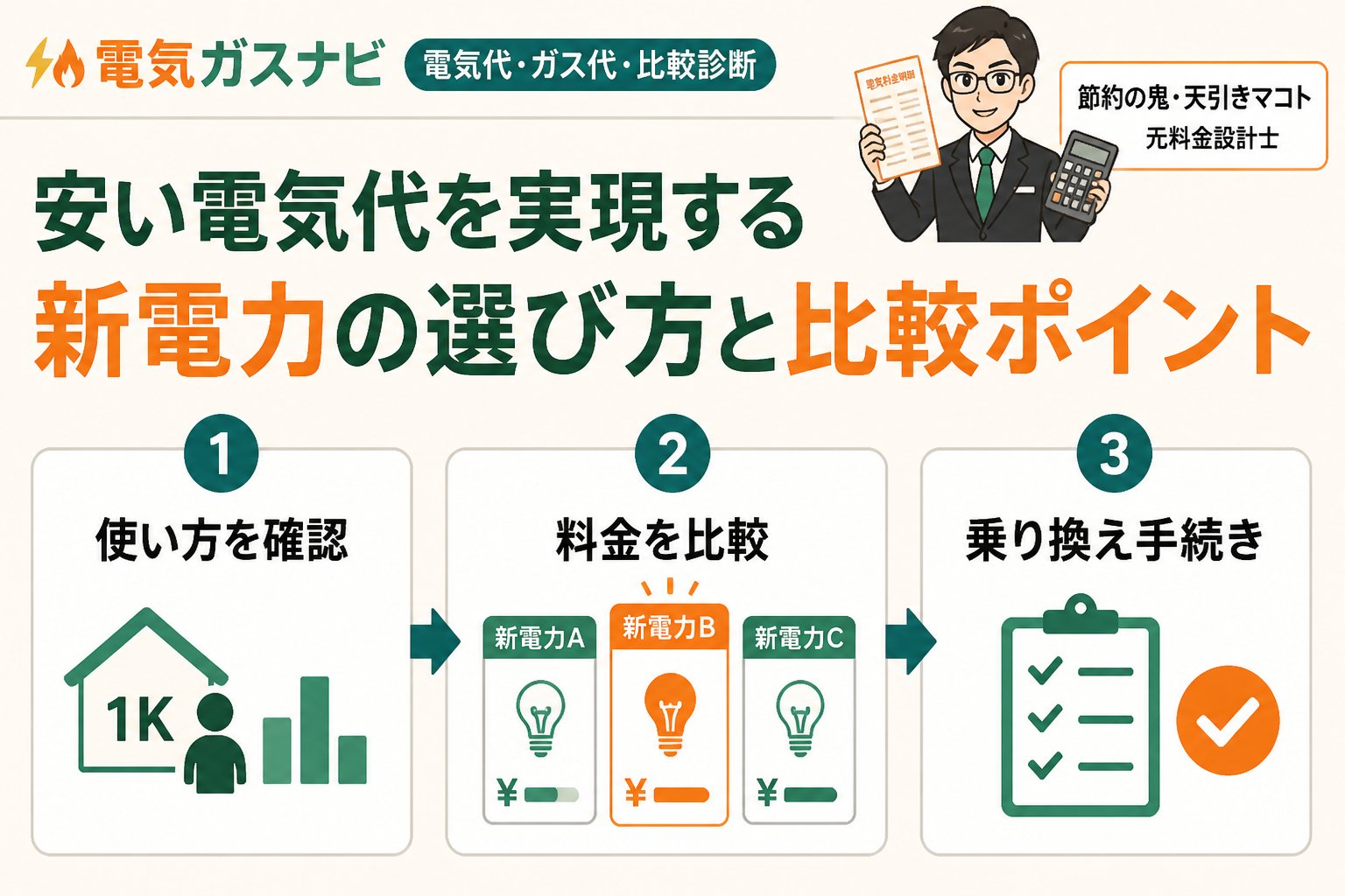 電力比較 安い電気代を実現する新電力の選び方と比較ポイント