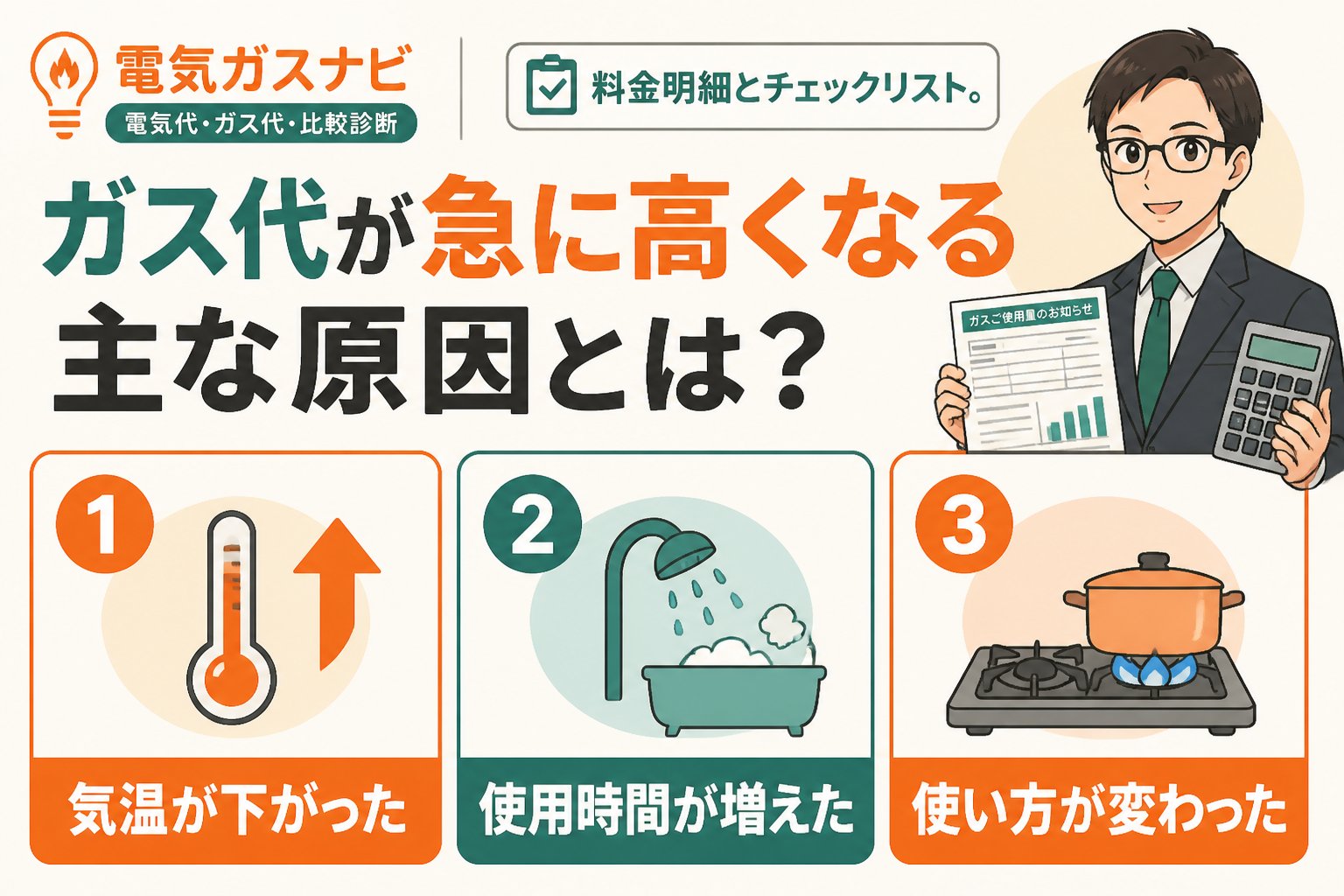 ガス比較 ガス代が急に高くなる主な原因とは？
