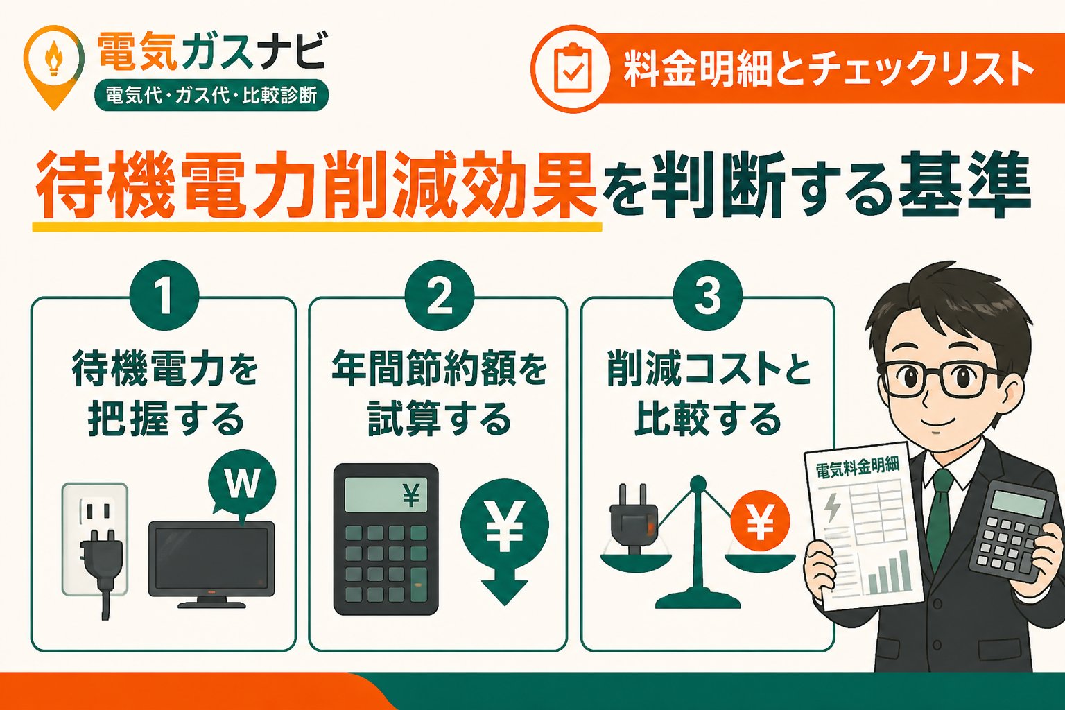 節約 待機電力削減効果を判断する基準