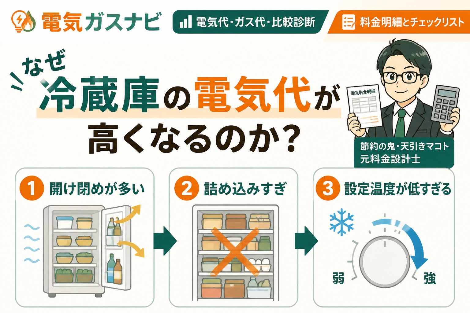 節約 なぜ冷蔵庫の電気代が高くなるのか？