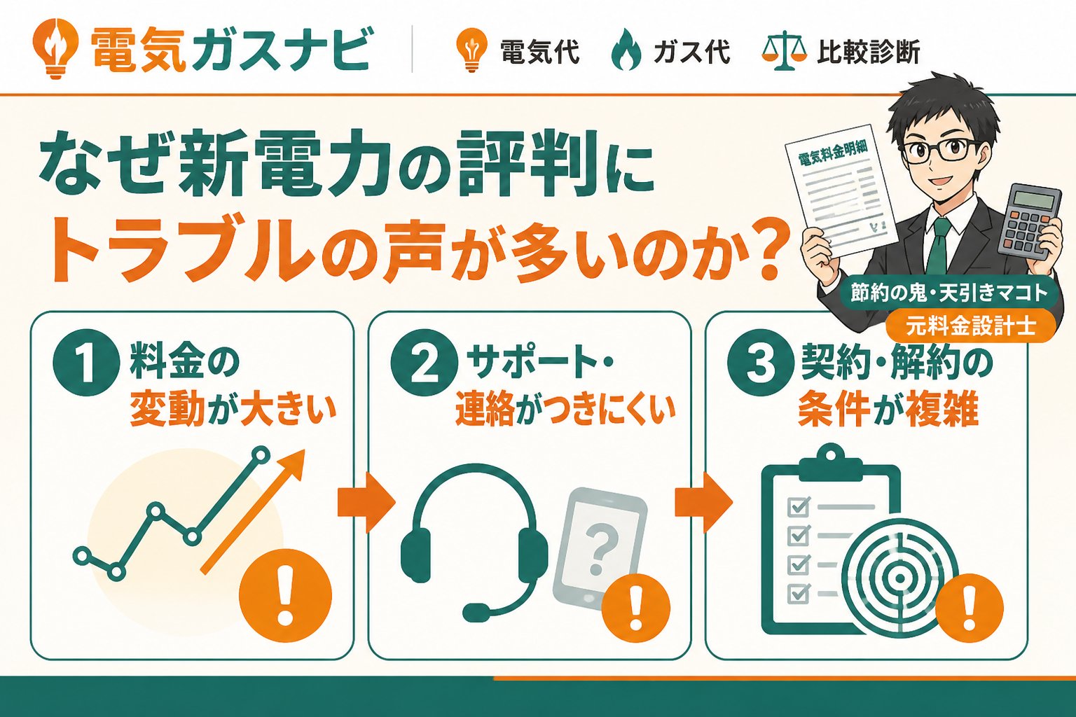 新電力 なぜ新電力の評判にトラブルの声が多いのか？
