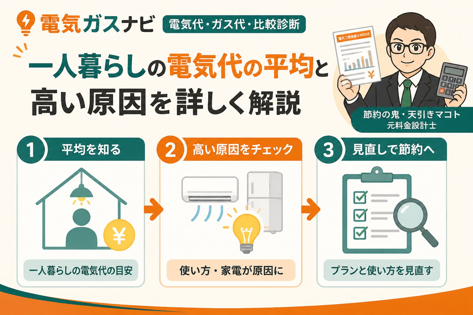 電力比較 一人暮らしの電気代の平均と高い原因を詳しく解説
