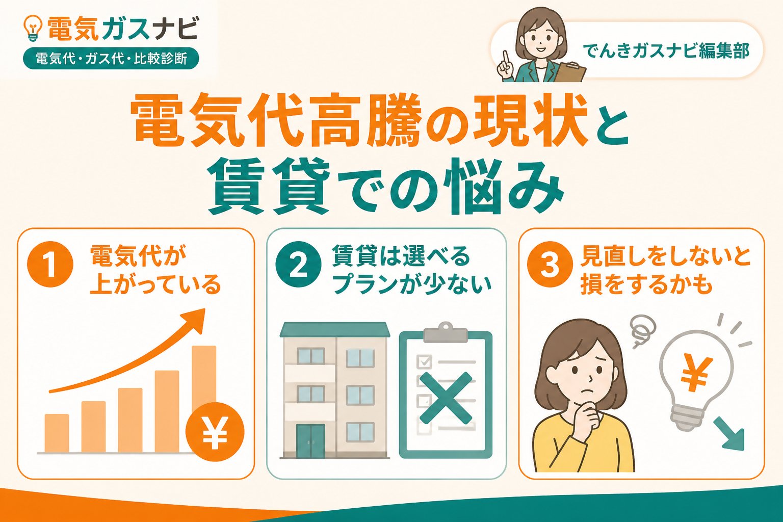 電力比較 電気代高騰の現状と賃貸での悩み