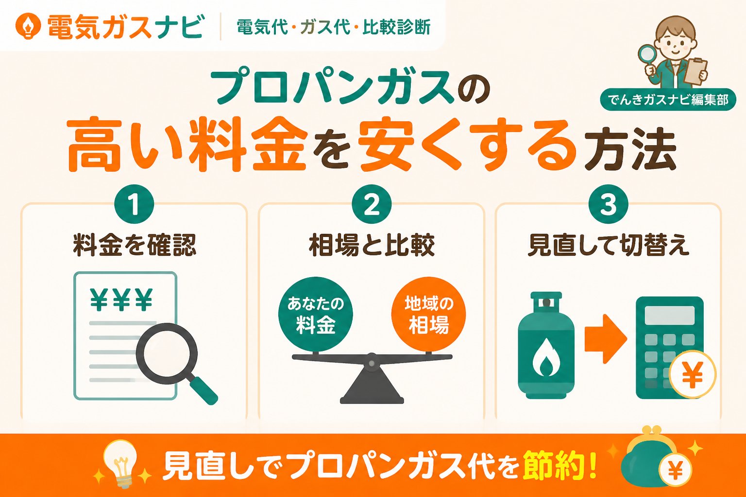 ガス比較 プロパンガスの高い料金を安くする方法