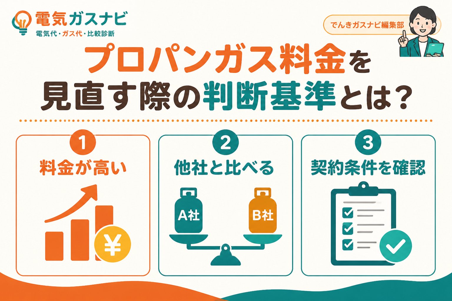 ガス比較 プロパンガス料金を見直す際の判断基準とは？