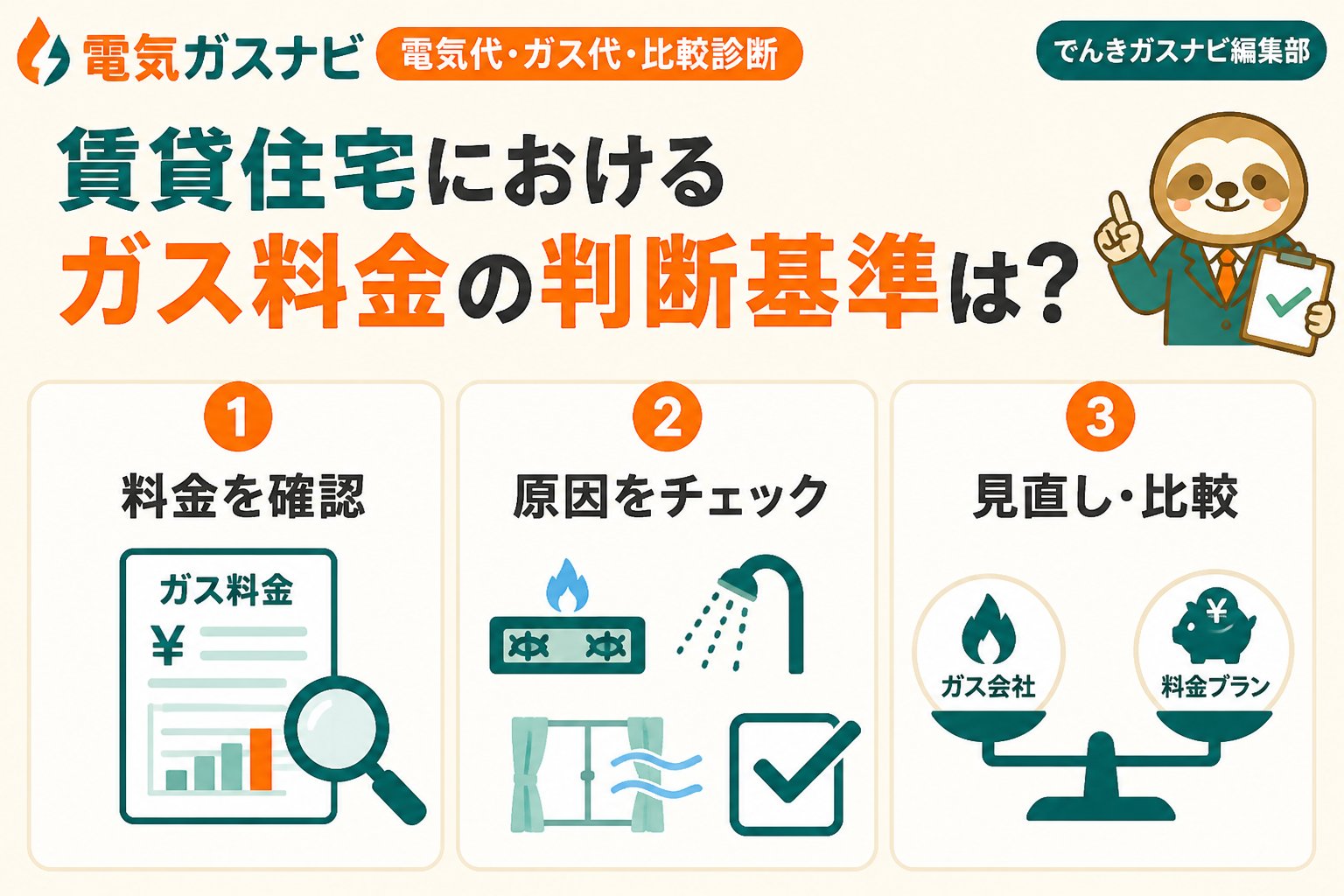 ガス比較 賃貸住宅におけるガス料金の判断基準は？