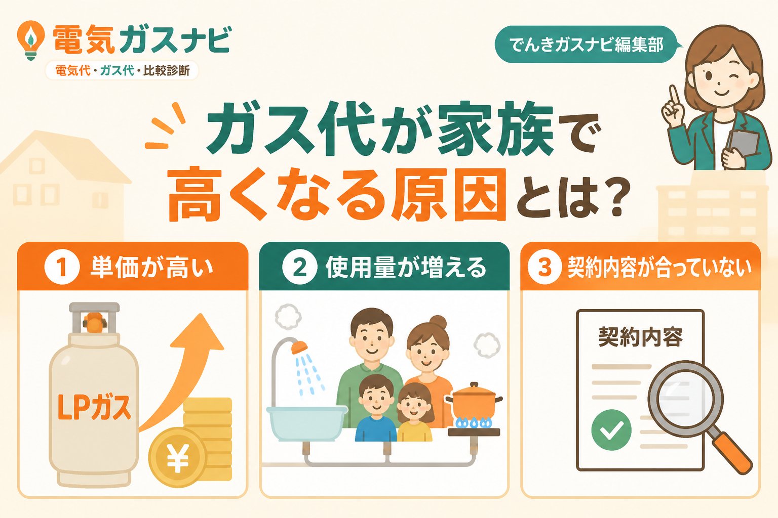 ガス比較 ガス代が家族で高くなる原因とは？