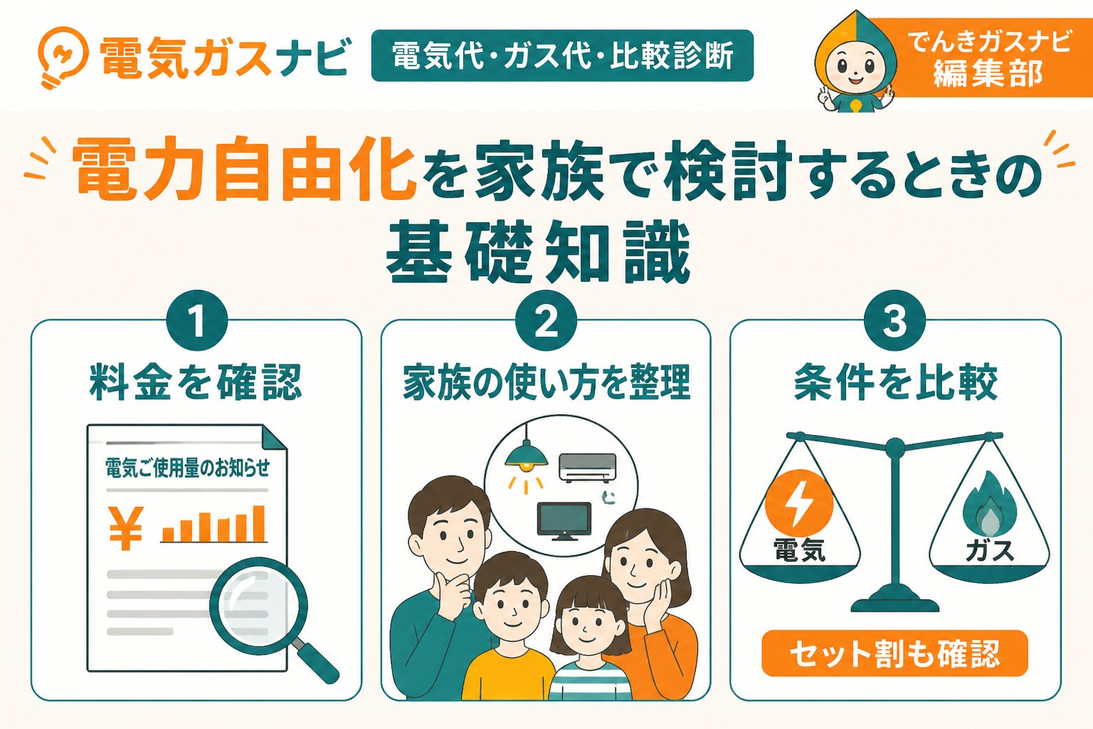 新電力 電力自由化を家族で検討するときの基礎知識