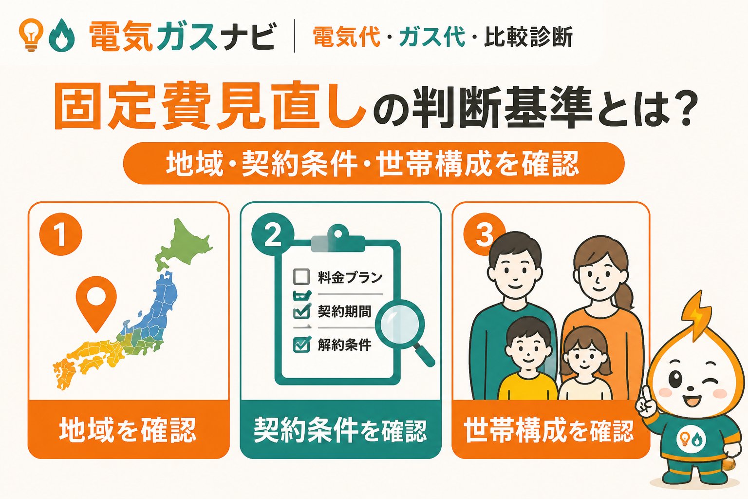 節約 固定費見直しの判断基準とは？地域・契約条件・世帯構成を確認