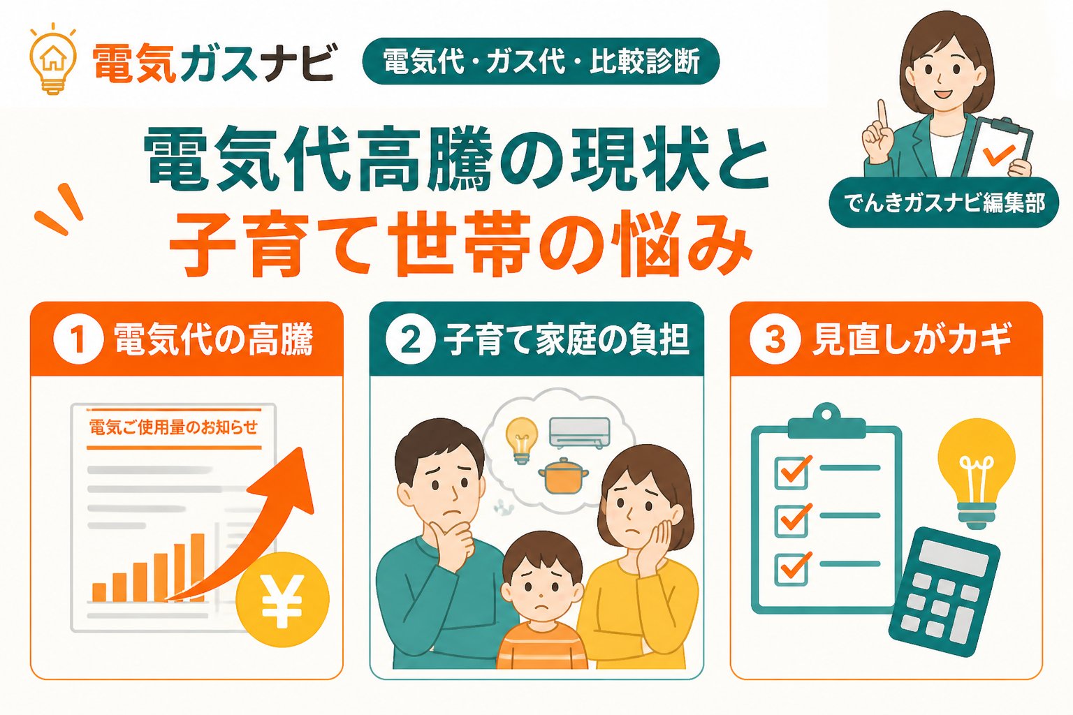 節約 電気代高騰の現状と子育て世帯の悩み