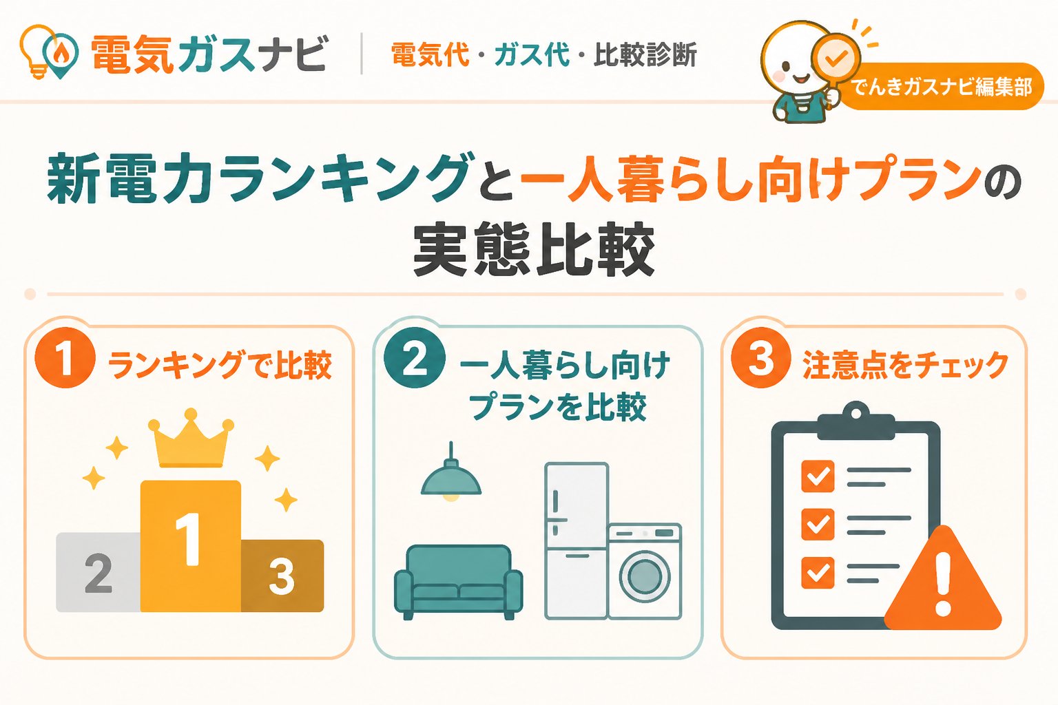新電力 新電力ランキングと一人暮らし向けプランの実態比較