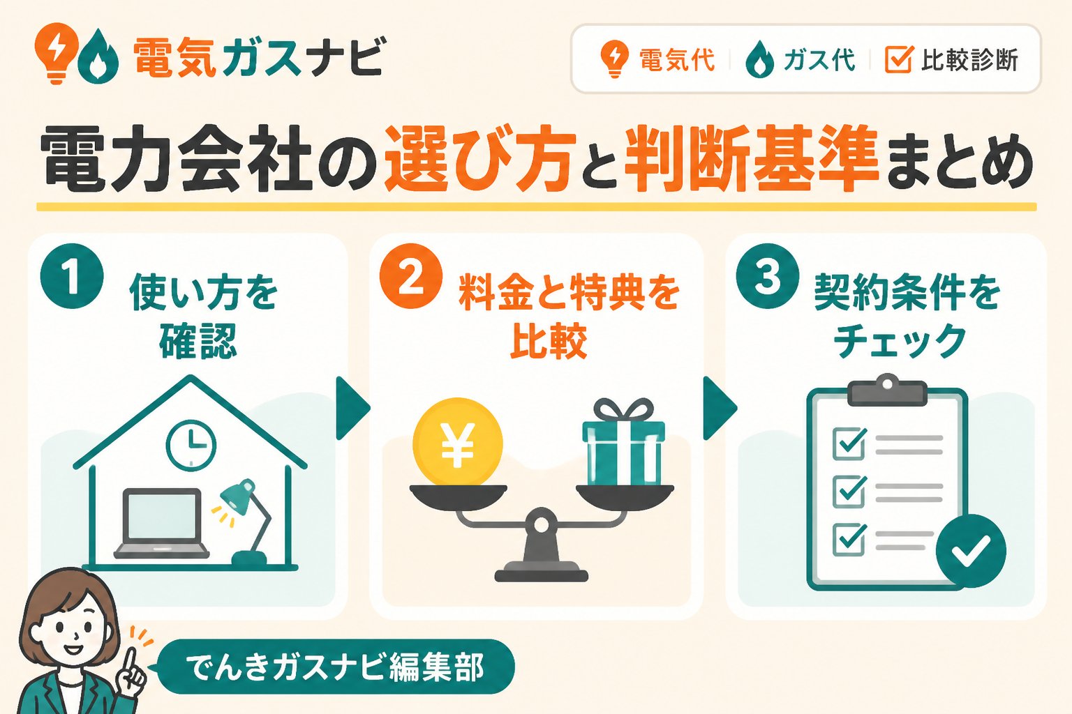 電力比較 電力会社の選び方と判断基準まとめ
