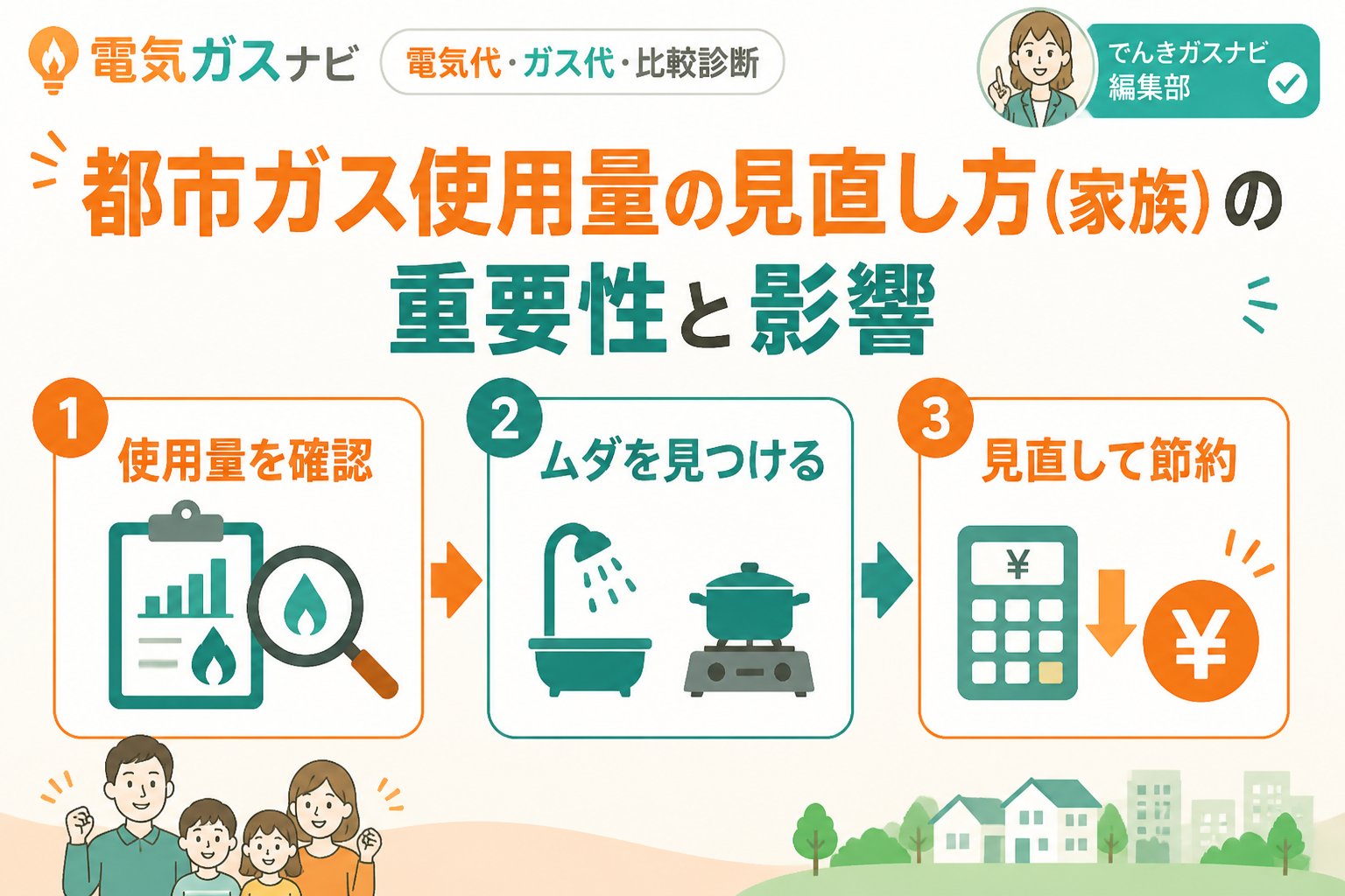 ガス比較 都市ガス使用量家族見直し方の重要性と影響