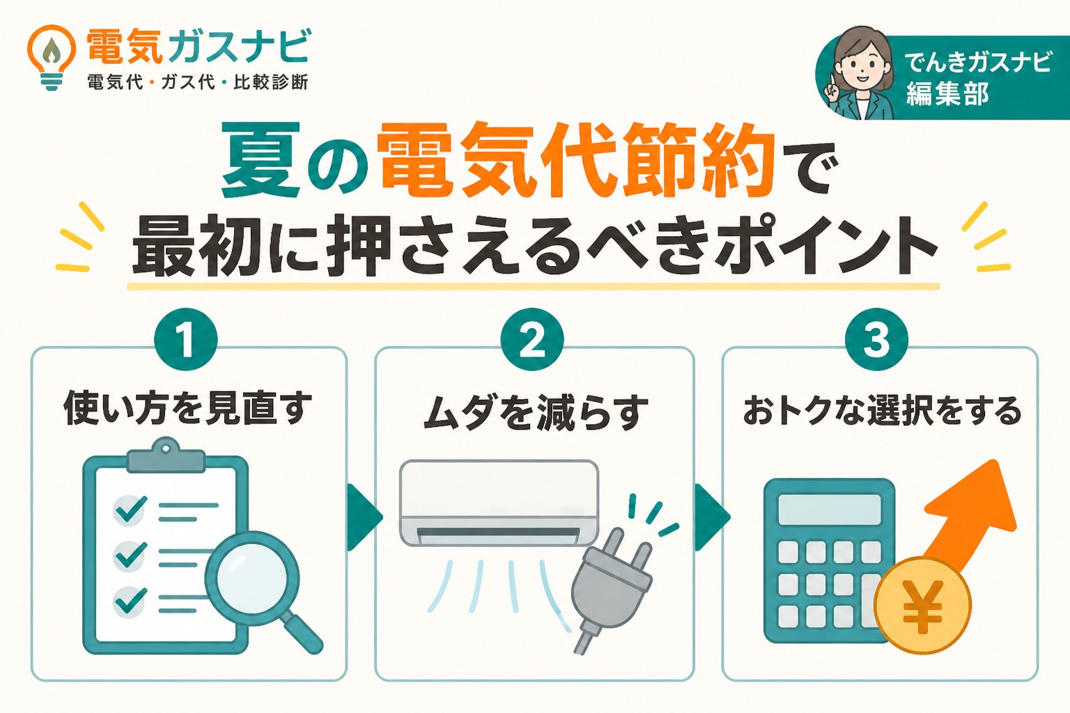 節約 夏の電気代節約で最初に押さえるべきポイント