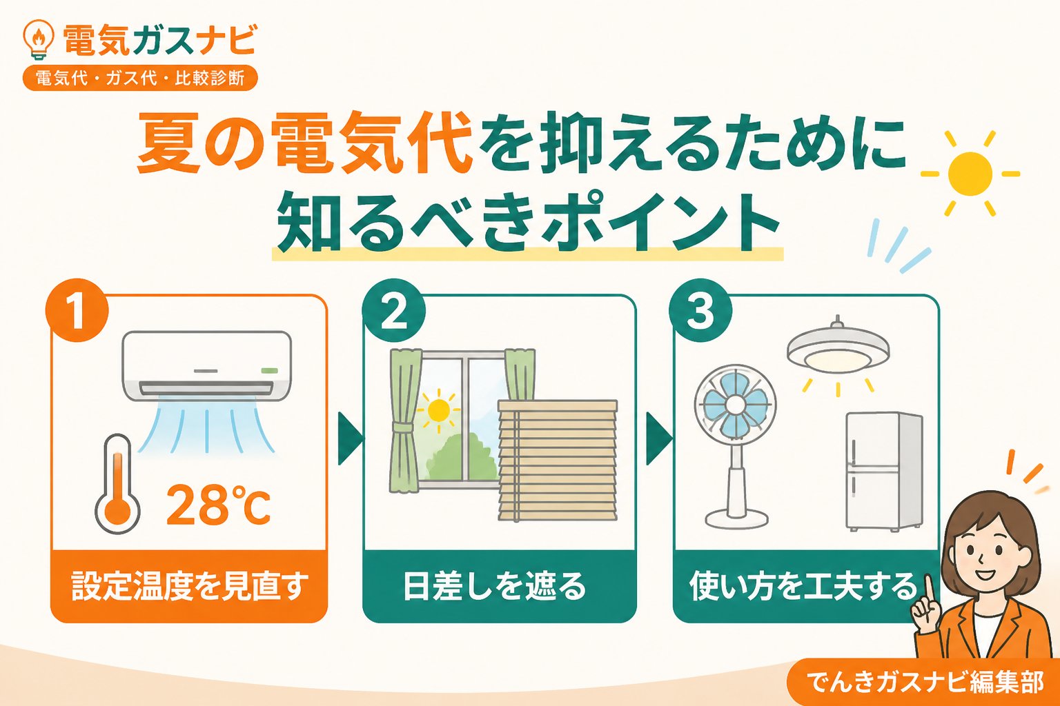 節約 夏の電気代を抑えるために知るべきポイント