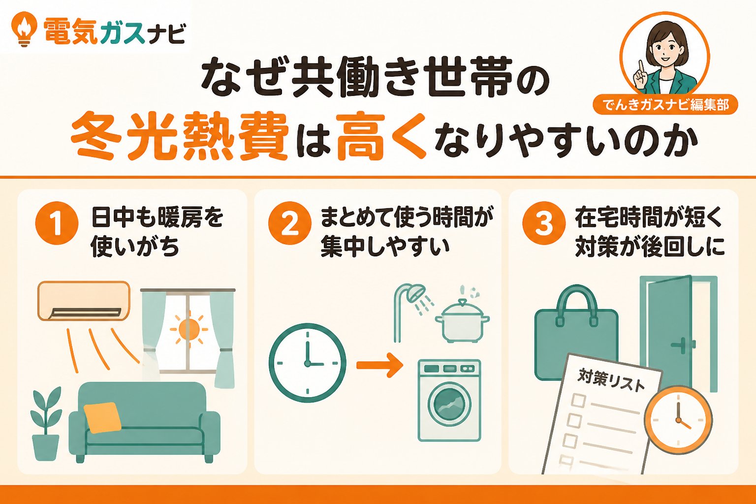 節約 なぜ共働き世帯の冬光熱費は高くなりやすいのか