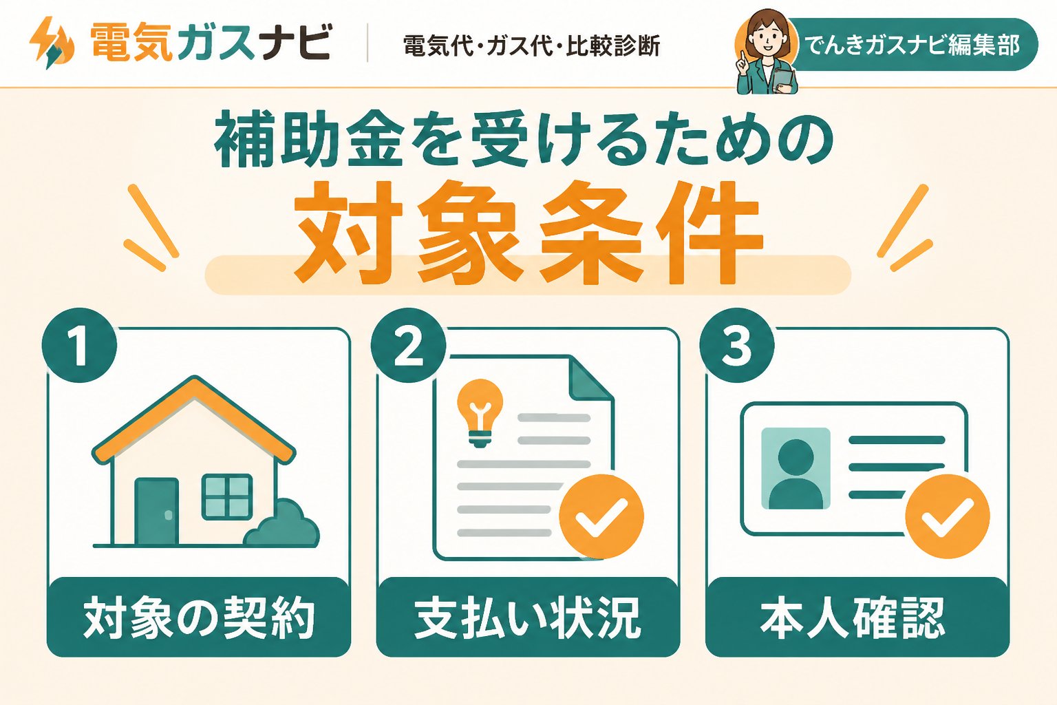 節約 補助金を受けるための対象条件について